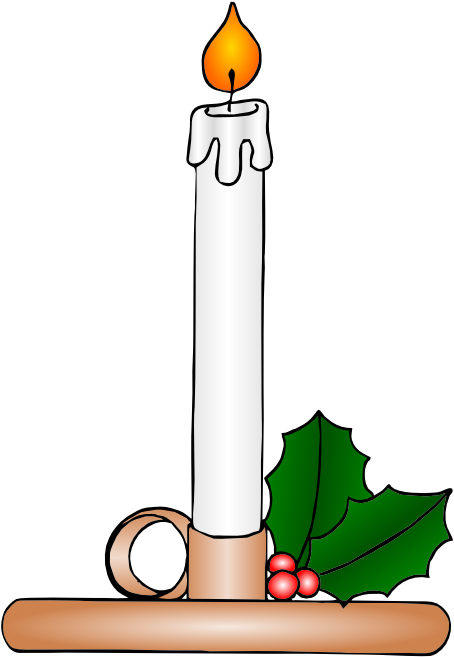 Christmas Candle Clipart Png (424x600), Png Download