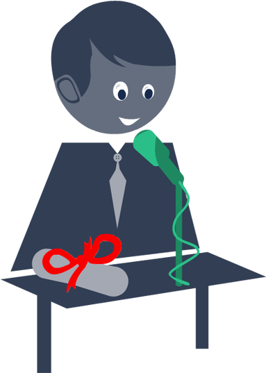 Clip Art Presidents Day Student Speech Mic Degree - Student (600x630), Png Download