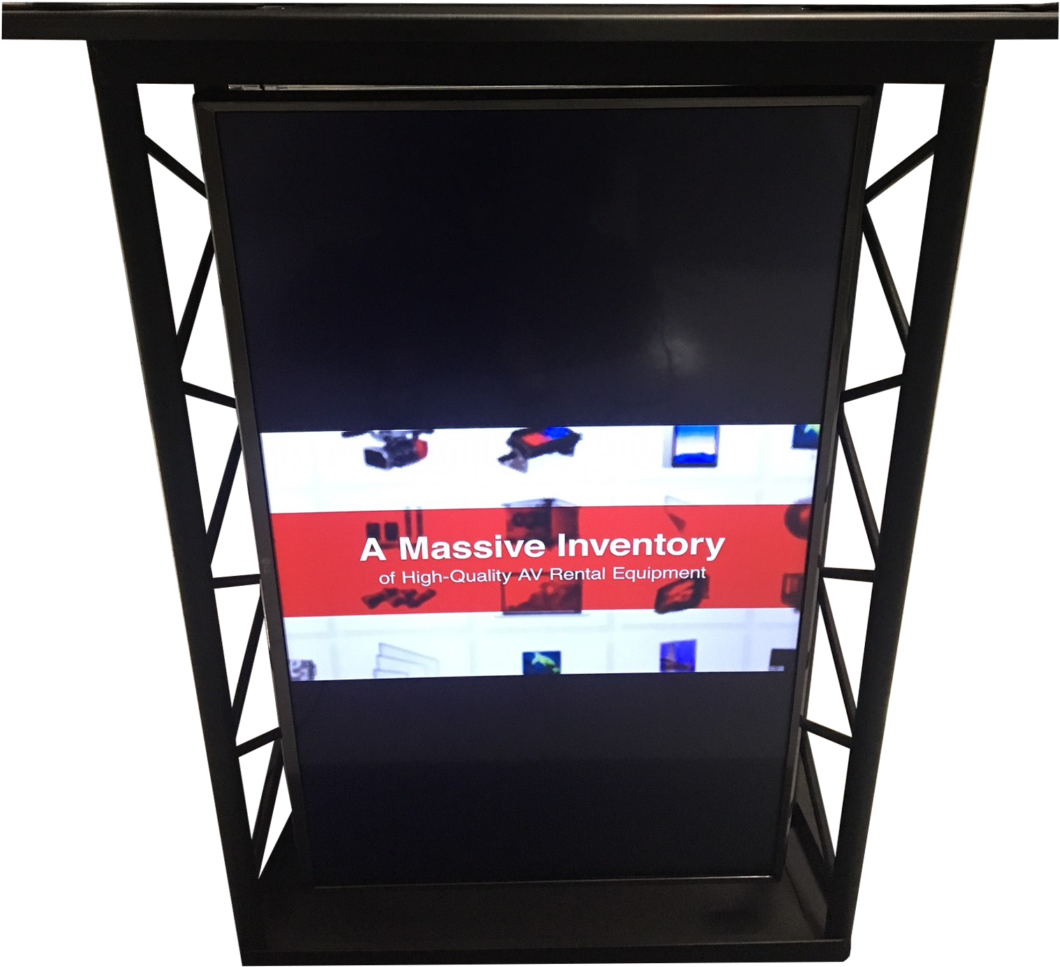 Amplivox Black Metal Truss Podium For Rent - Displays2go Truss Design (1121x1080), Png Download