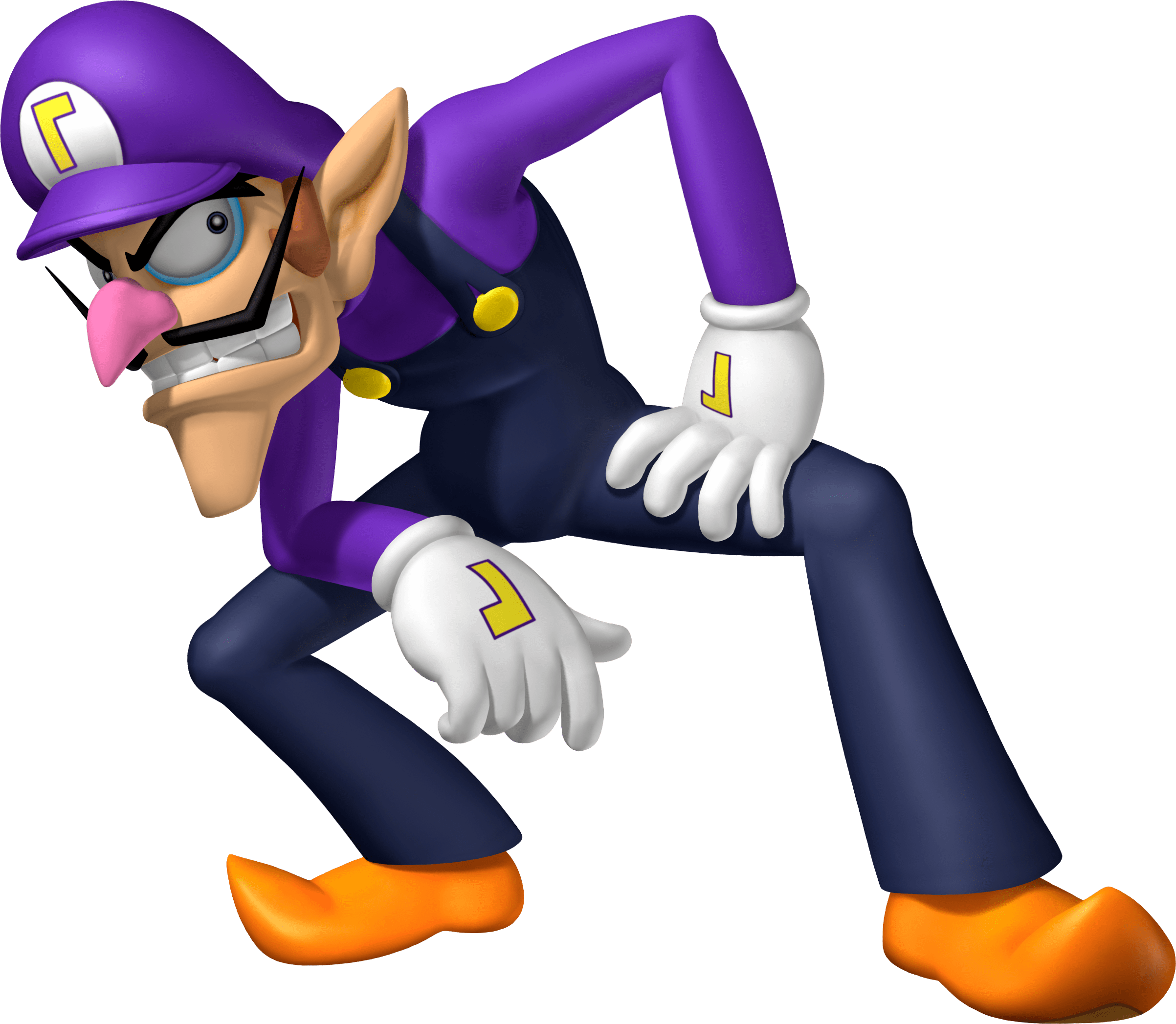 Waluigi Costume - Wario And Waluigi (2405x2095), Png Download