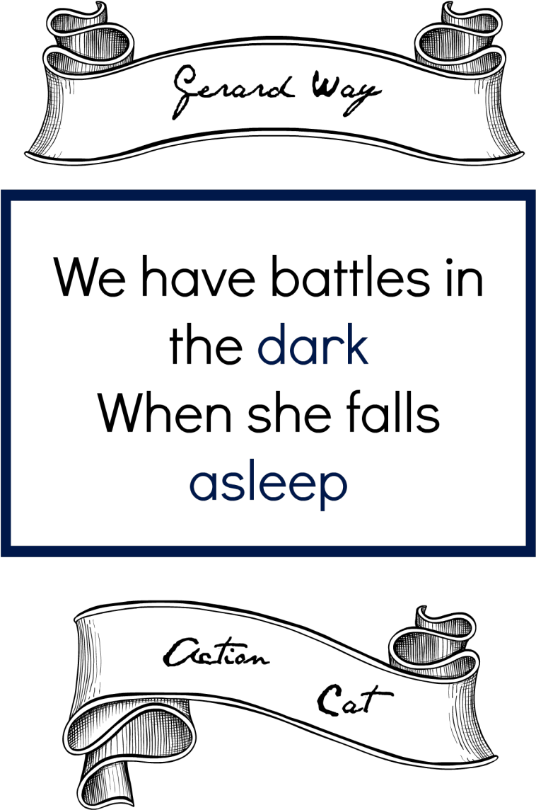 “we Have Battles In The Dark, When She Falls Asleep - Line Art (1280x1280), Png Download