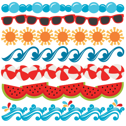 Summer Borders Png - Summer Line Border Clipart (432x432), Png Download