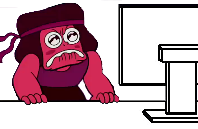 Pink Cartoon Human Behavior Clip Art Fictional Character - Ruby Steven Universe Meme (400x400), Png Download