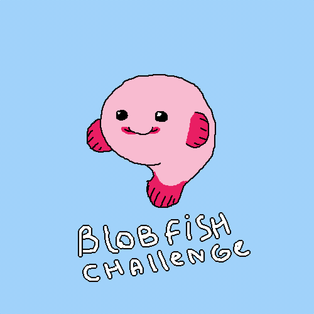 Le Coot Blobfish - Cartoon (1000x1000), Png Download