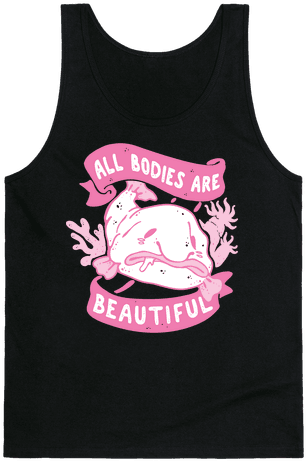 All Bodies Are Beautiful Blobfish Tank Top - T-shirt (484x484), Png Download