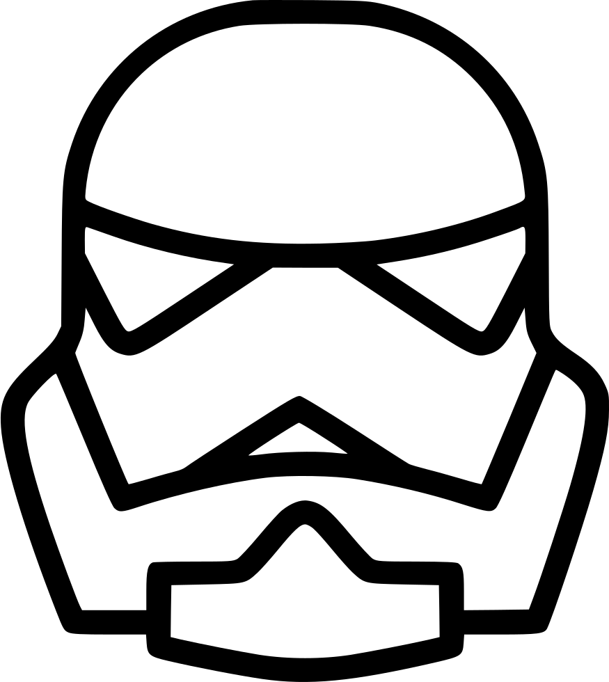 Storm Trooper Humanoid Starwars - B&w One Piece Logo (875x980), Png Download