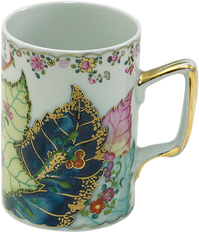 Mottahedeh Tobacco Leaf Mug Small (600x398), Png Download