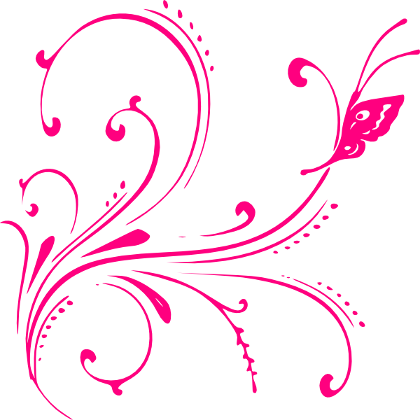 Butterfly By Hasnasone On - Pink Butterfly Border Png (600x600), Png Download