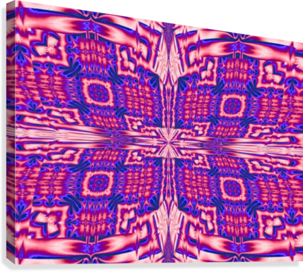 Pink Butterfly Canvas Print - Psychedelic Art (429x386), Png Download