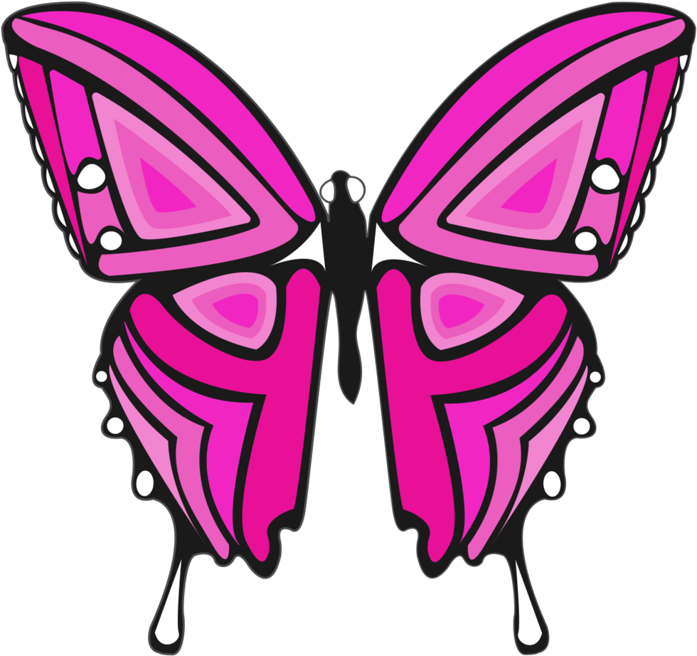 Pink Purple Butterfly Sticker Pictures Png Pink Purple - Butterfly Sticker Png (1024x976), Png Download