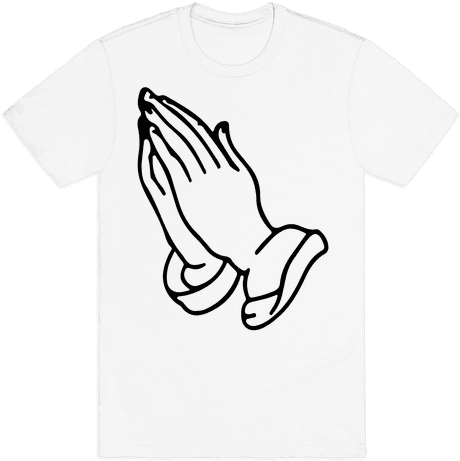 Pray Emoji Mens T-shirt - Praying Hands (484x484), Png Download