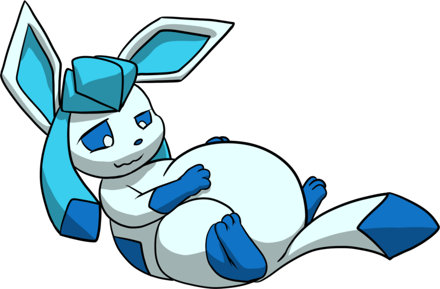 Graphic Library Glaceon Transparent Shadow - Glaceon Fat (900x591), Png Download