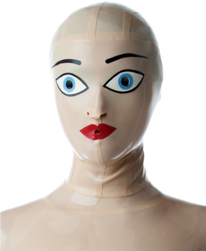 Latex Fetish White Face (700x904), Png Download