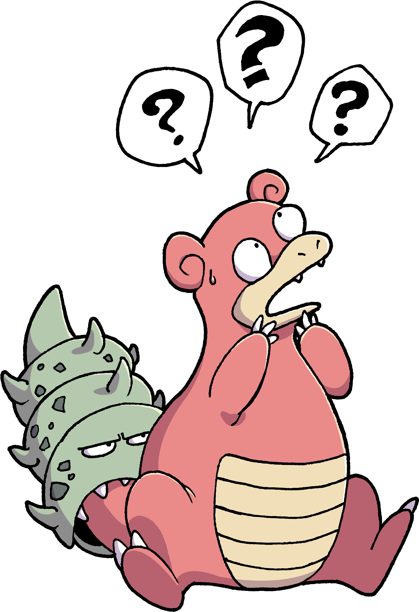 Slowbro Used Amnesia By Thepandamis - Slowbro Using Amnesia (1610x2212), Png Download