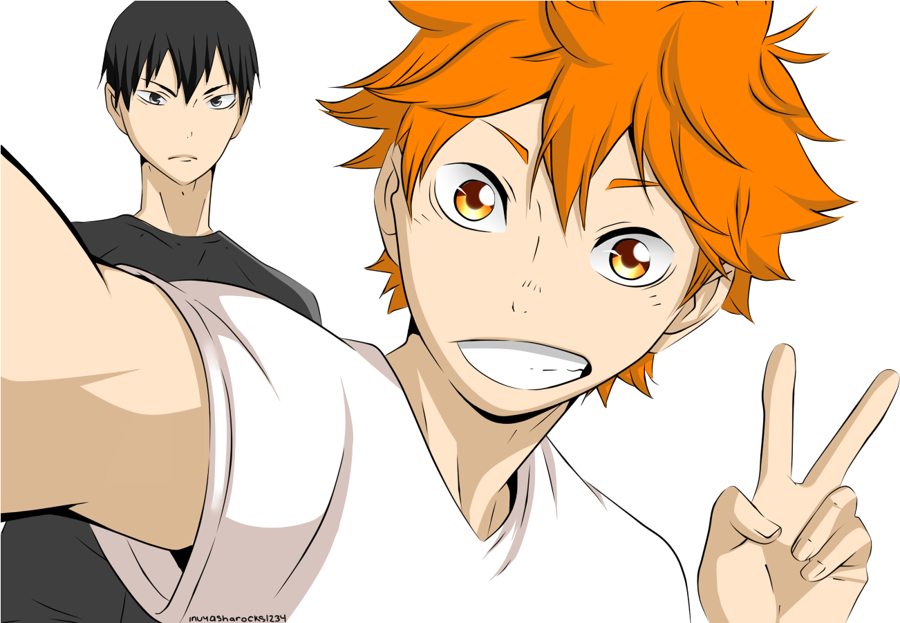 Hinata Haikyuu Wallpaper - Hinata Shouyou Peace Sign (1600x900), Png Download