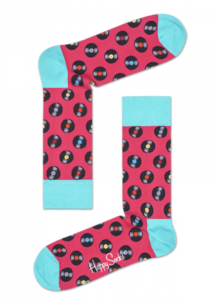 Scha Darr Par Record Socks Style In Cool Colors Design - Happy Socks Sunglasses (427x600), Png Download