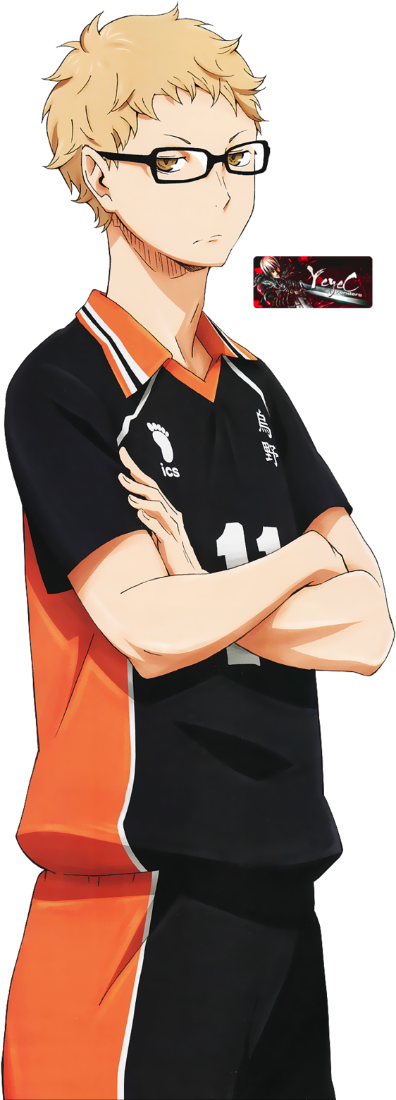 Haikyuu - Tsukishima Kei Wallpaper Phone (600x1598), Png Download