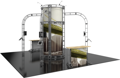 Vesta Truss Display - Vesta Orbital Express Truss 20x20 Modular Island Exhibit (500x500), Png Download