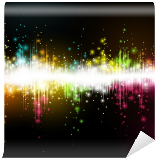 Vector Illustration Of A Music Equalizer Wave Wall - Music Rules The World - Fp House Project - Download (400x400), Png Download