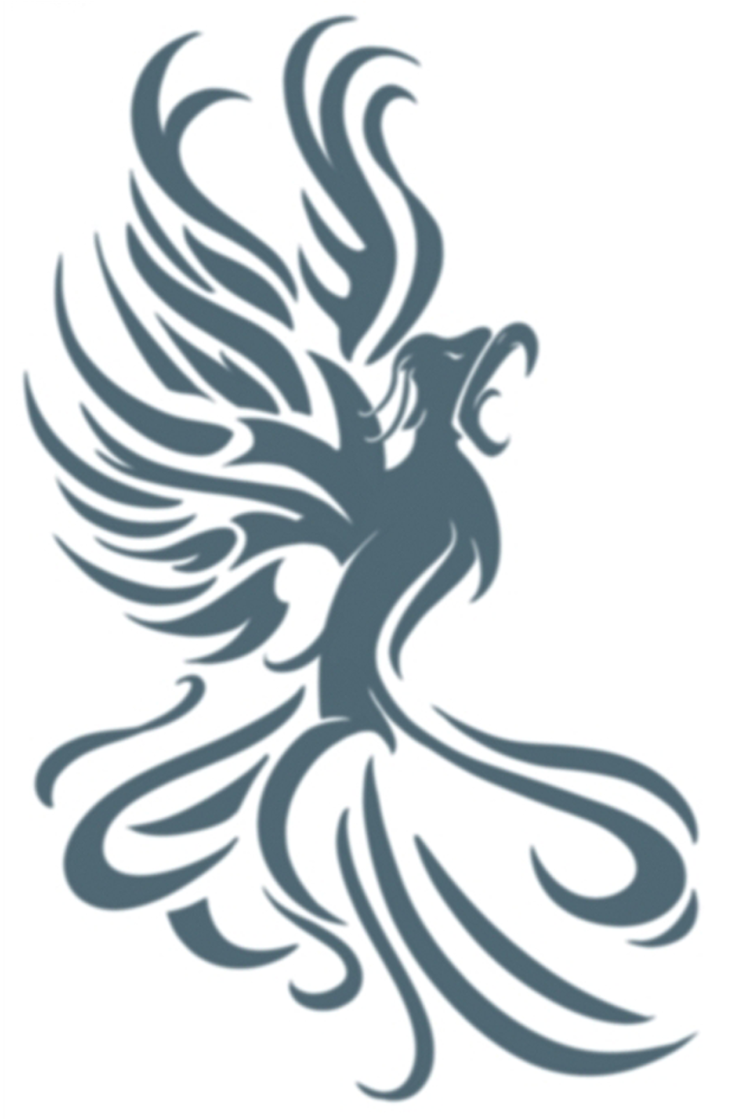 Tribal Phoenix Temporary Tattoo (1600x1600), Png Download