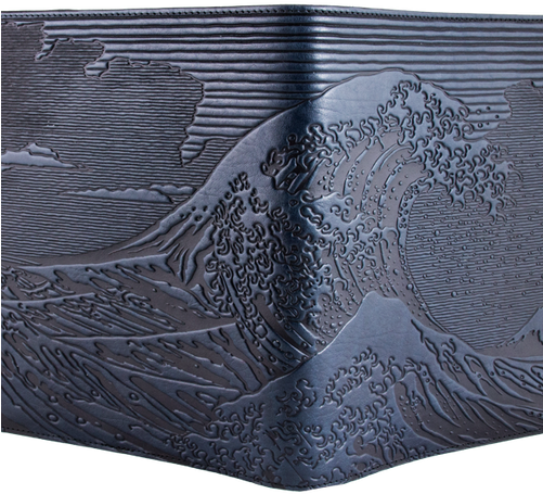 Oberon Hokusai Wave Composition Notebook Cover - Relief (500x500), Png Download