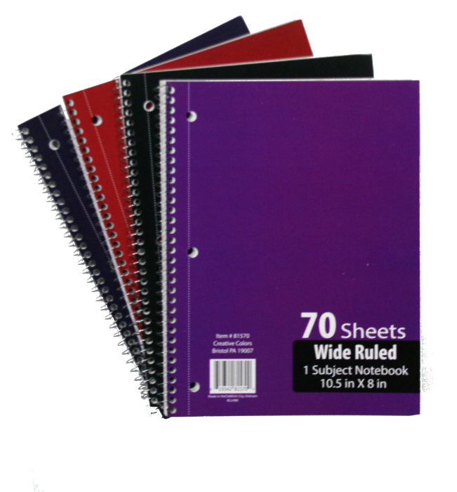 Download 1 Subject Notebooks Emraw Single Subject Notebook Spiral With 70 Sheets Full Size