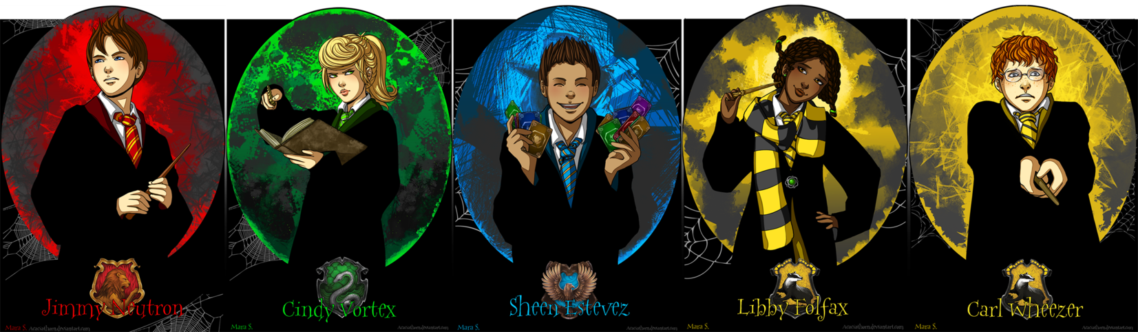 Jimmy Neutron At Hogwarts By Acaciathorn On Deviantart - Jimmy Neutron And Cindy Vortex Grown Up (1653x482), Png Download