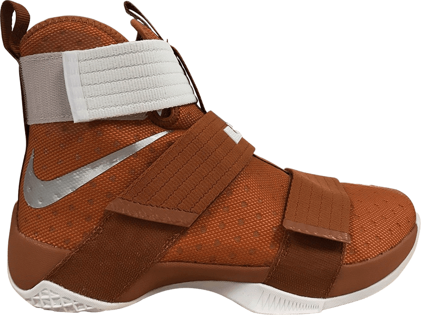 Lebron Soldier 10 Tb 'texas Longhorns' - Water Shoe (849x635), Png Download