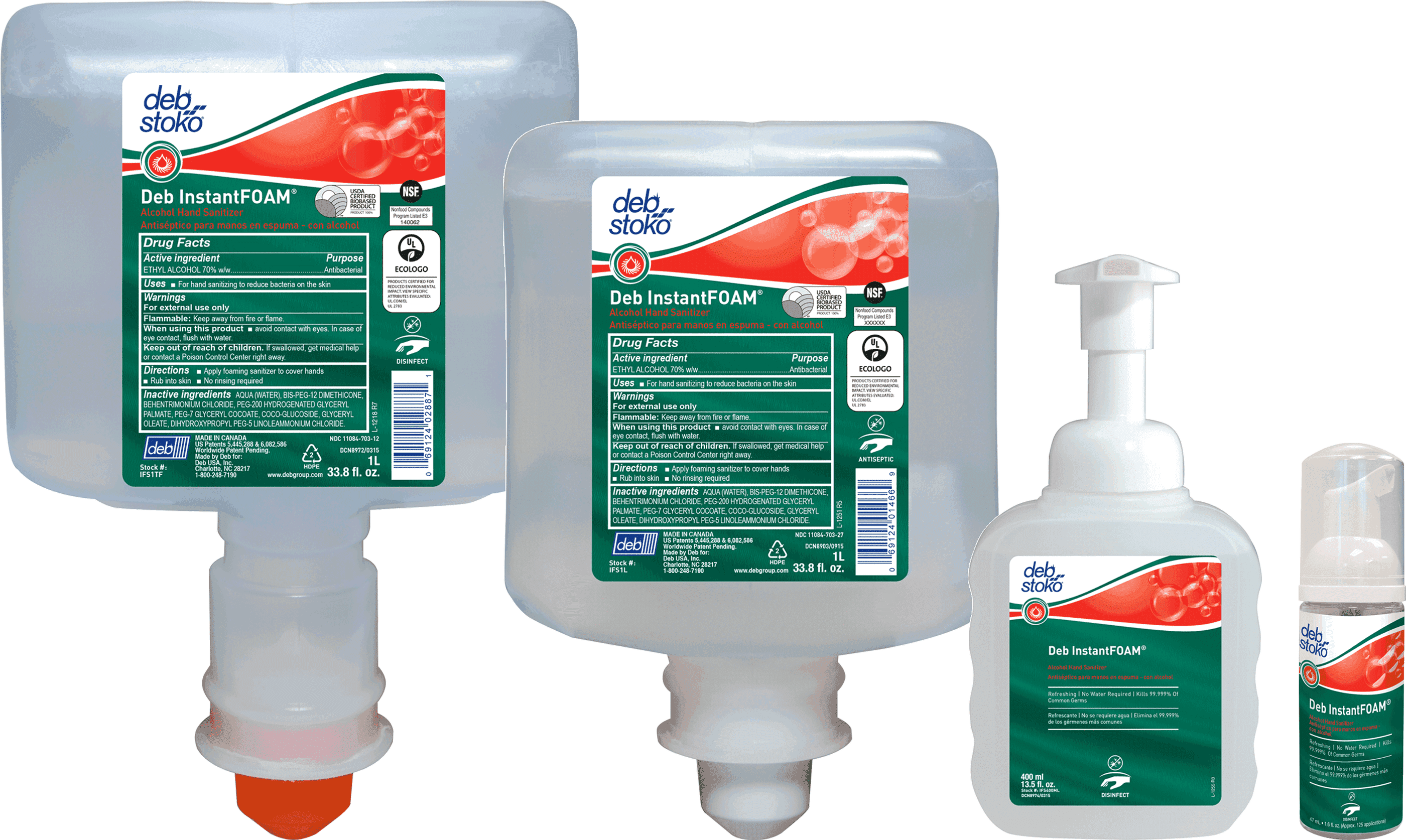 Deb Instantfoam® Hand Sanitizer - Deb Instantfoam Hand Sanitiser - 1 Litre - Cartridge (3000x3000), Png Download