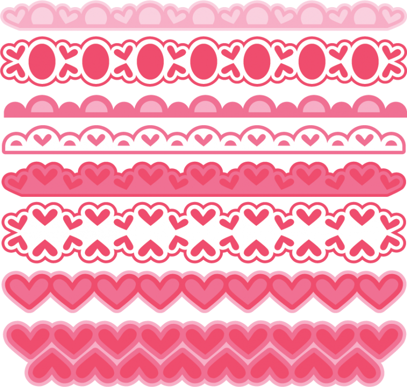 Valentine Borders Svg Cut Files Valentine Alphabet - Valentine Borders Miss Kate Cuttables (800x761), Png Download