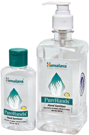 Himalaya Hand Sanitizer Pure Hands, 500 Ml - Himalaya Hand Sanitizer 500 Ml (550x476), Png Download