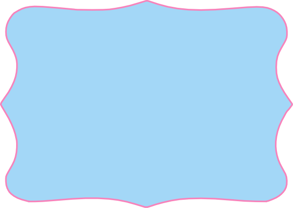 Blue Pink Frame Png (600x426), Png Download