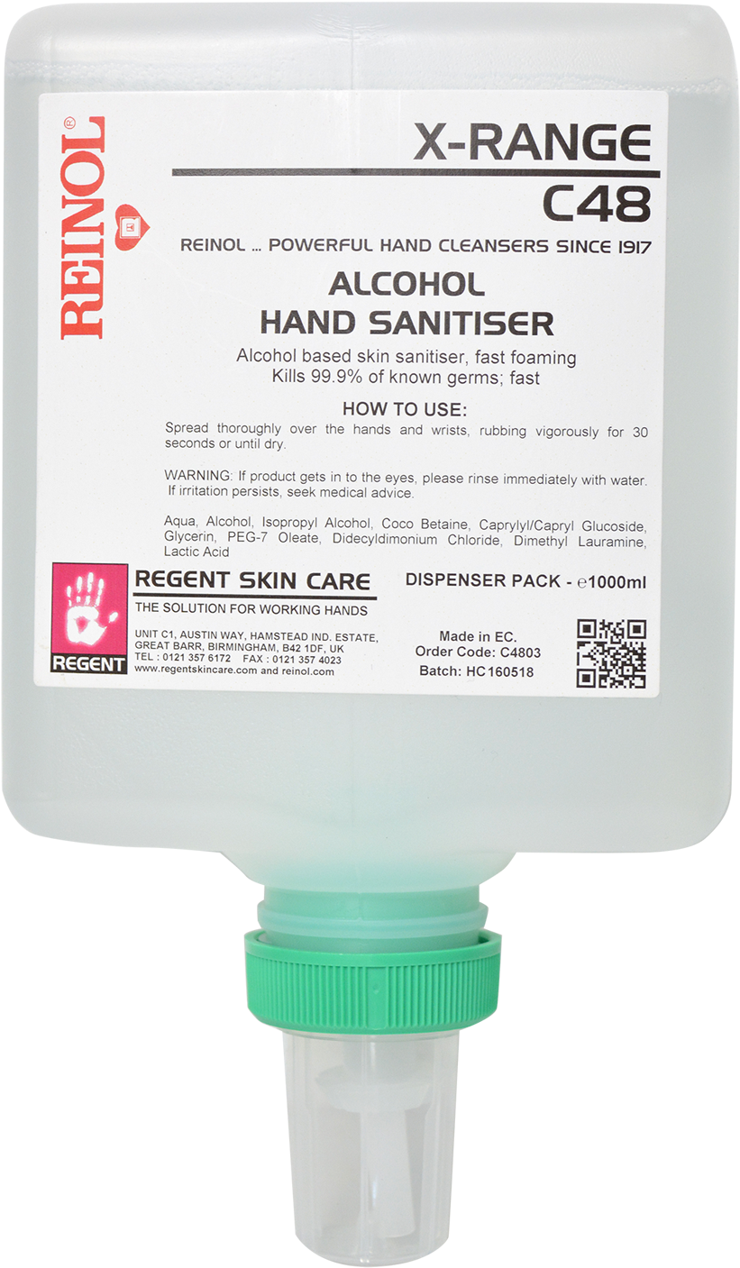 C48 Reinol X-range Foaming Alcohol Hand Sanitizer - C40 Cities Climate Leadership Group (1575x2362), Png Download