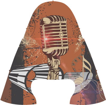 Golden Microphone And Piano Women's Draco Running Shoes - Music (500x500), Png Download
