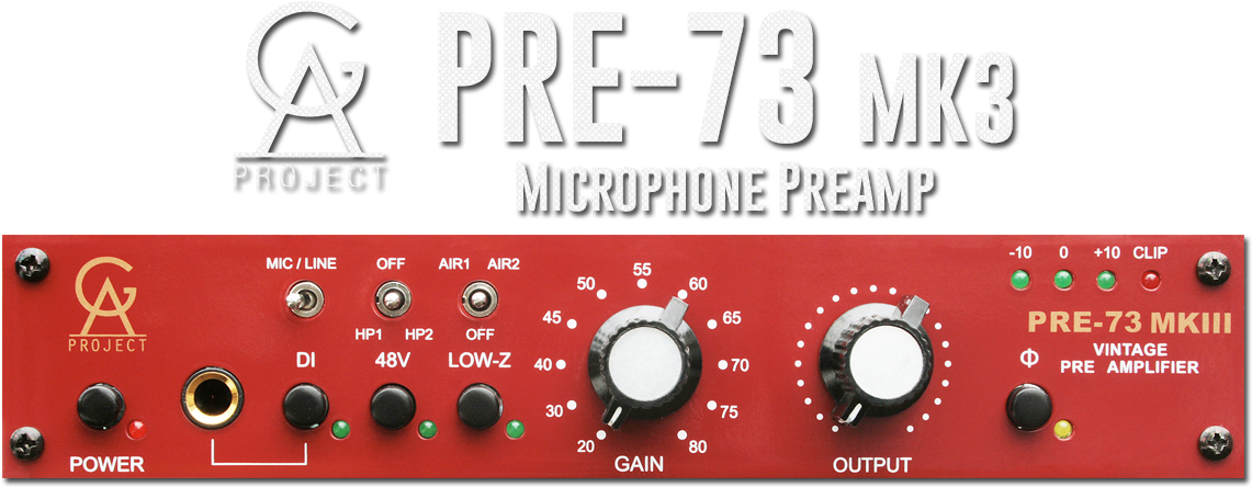 Golden Age Project Pre-73 Pre73 Mk3 Mic Preamp - Golden Age Project Pre-73 Mkii Microphone Preamplifier (1170x500), Png Download