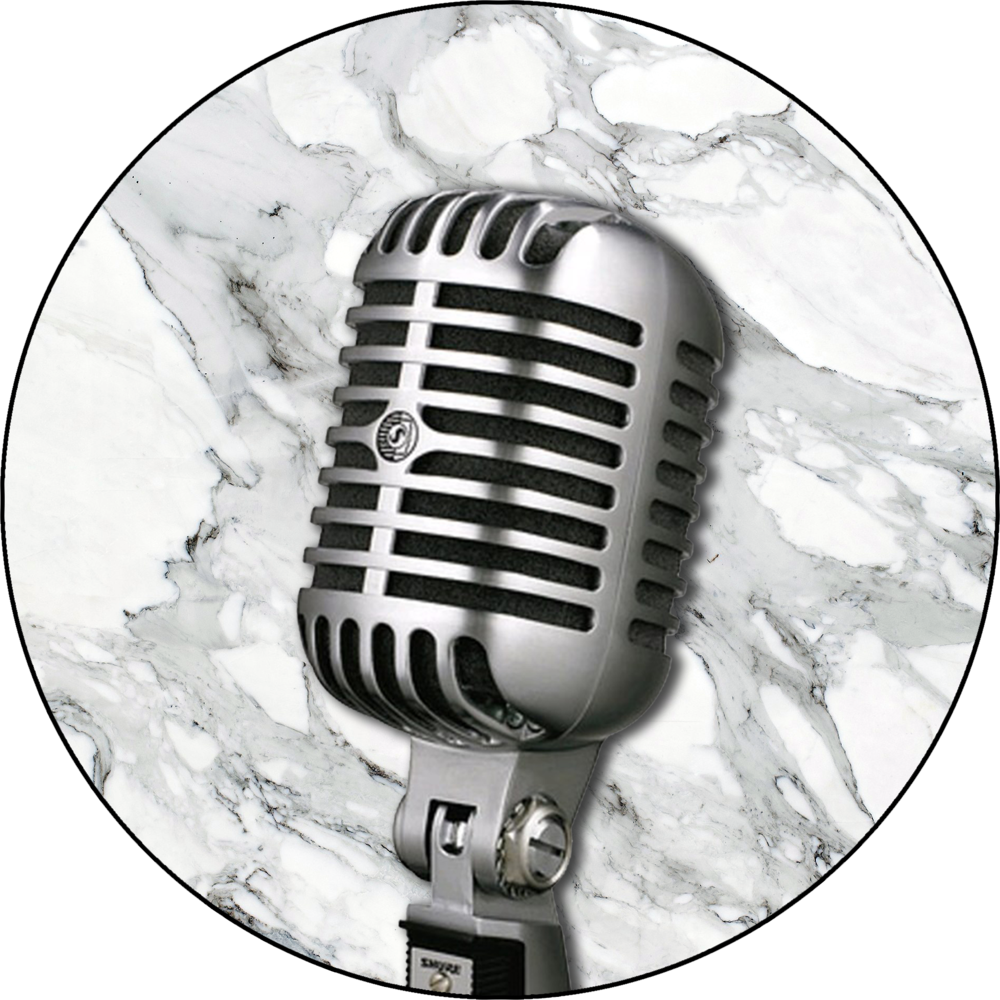 Golden Microphone Png (1000x1000), Png Download