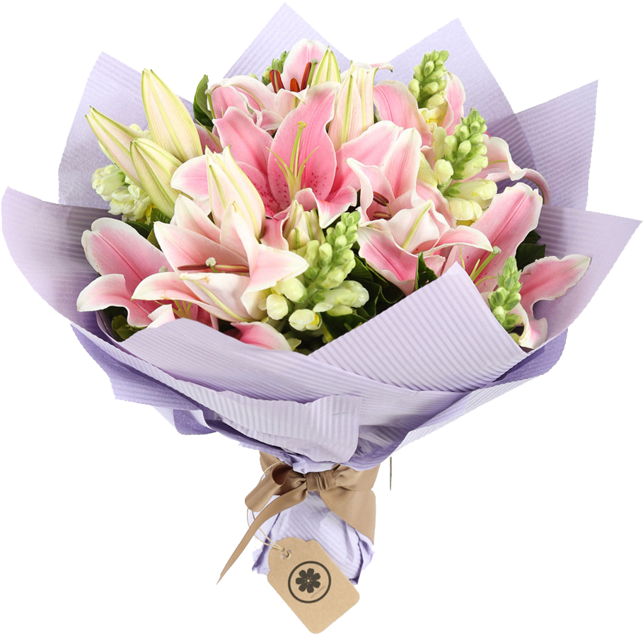 Lilies - Lilies Bouquet (952x1024), Png Download