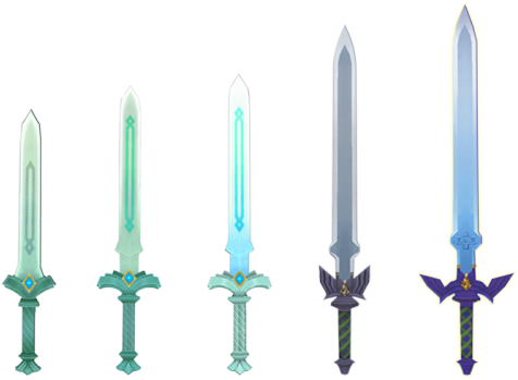 Zelda Legend Of Zelda Legend Loz Sword Master Sword - Skyward Sword Master Sword Evolution (500x351), Png Download
