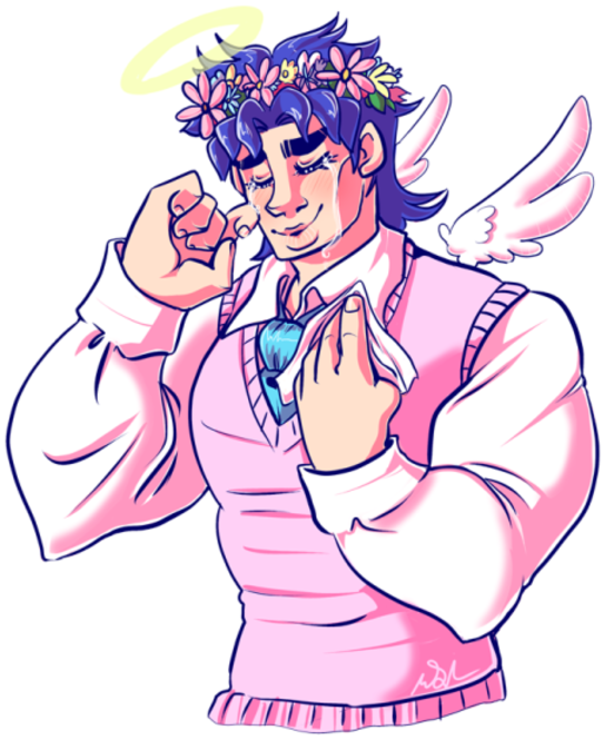 Dio Brando Clothing Woman Pink Facial Expression Fictional - Jojo's Bizarre Adventure Flower (500x571), Png Download