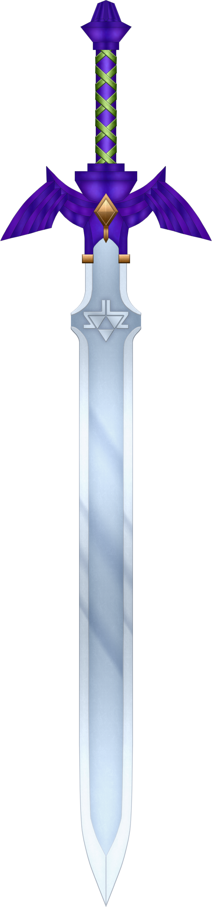 Ss Master Sword - Tp Master Sword (738x3154), Png Download