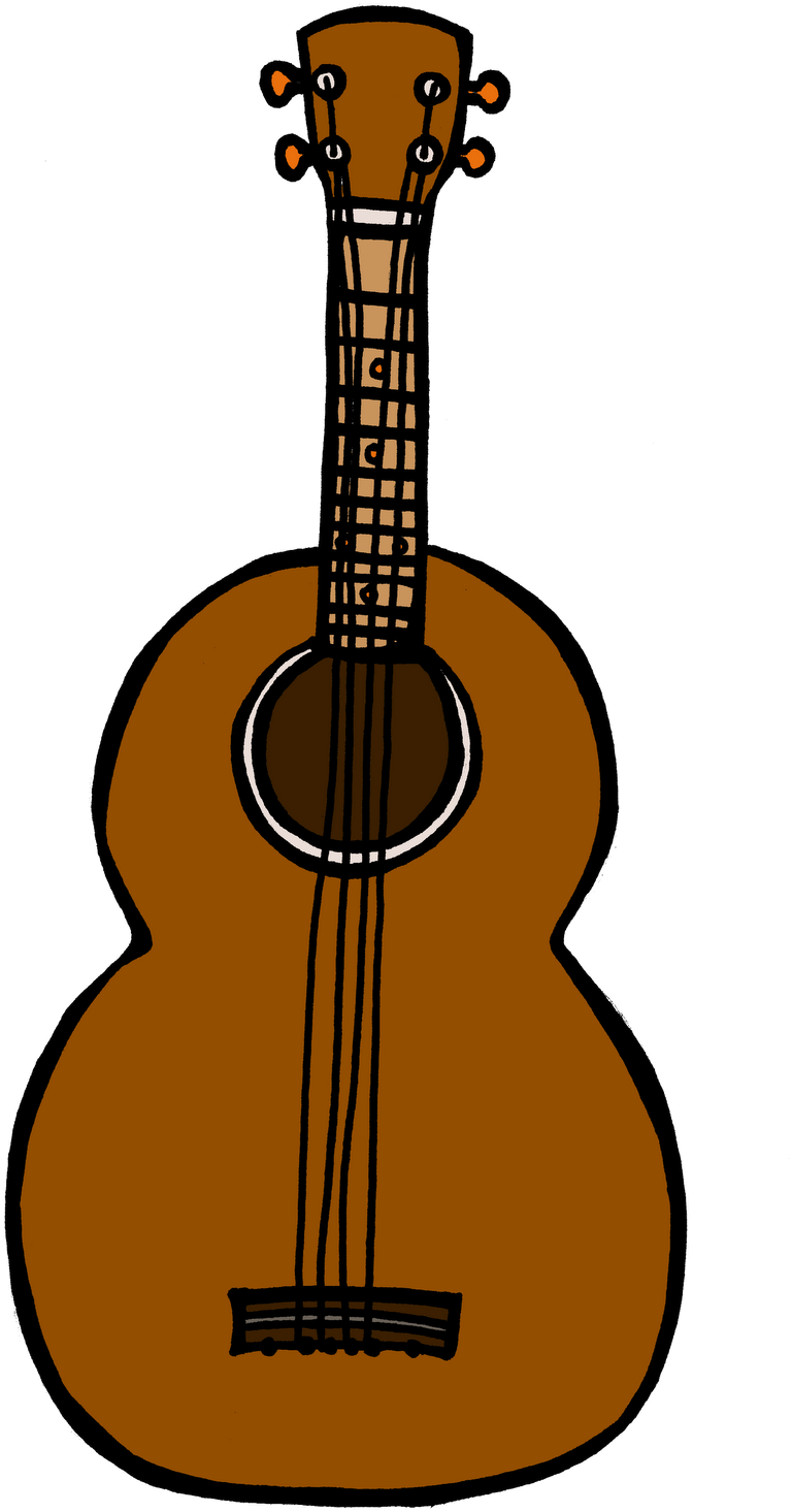 Ukulele Vector Cute - Ukulele Clipart Png (836x1600), Png Download