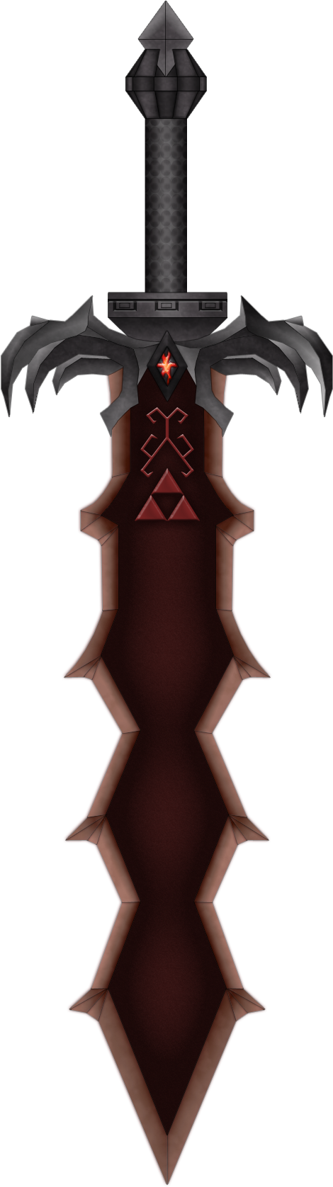 Demise's Sword 01112012 By Blueamnesiac - Lorule Master Sword (470x1676), Png Download