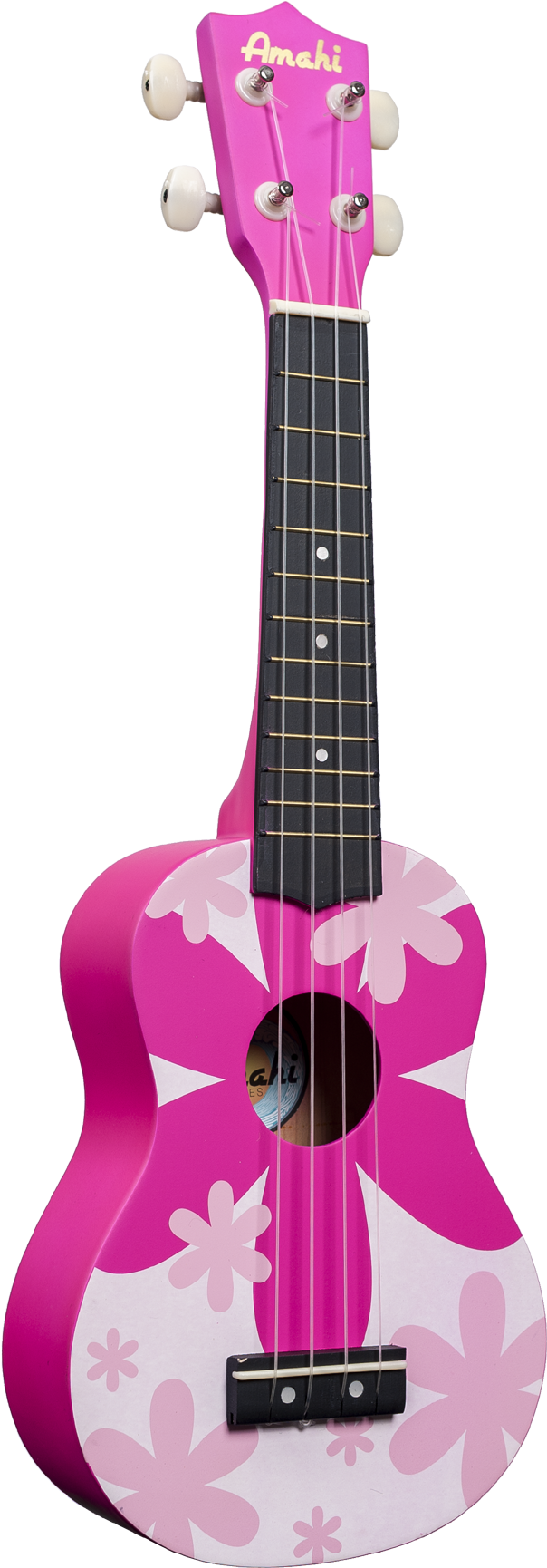 Pink Flower Ukulele - Pink Ukulele (600x1695), Png Download