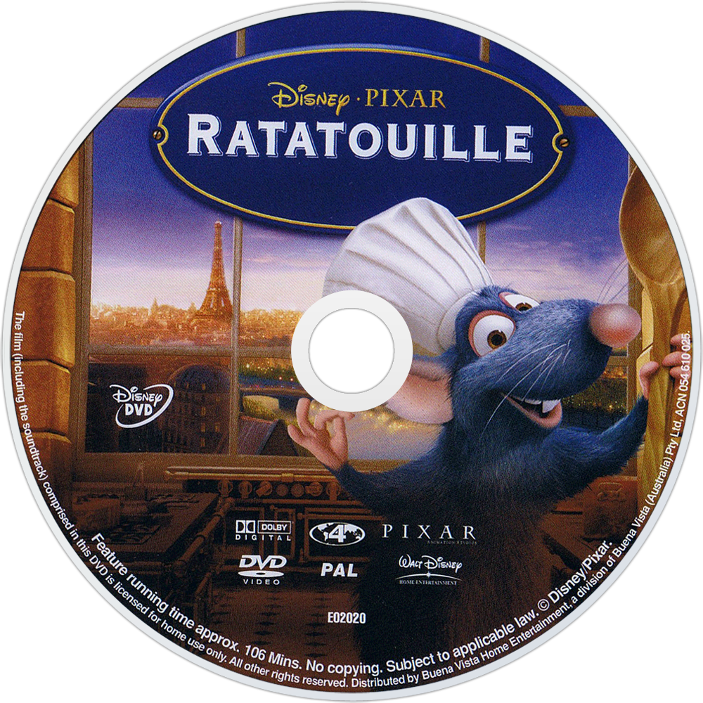 Ratatouille Dvd Disc Image - Ratatouille Dvd Disc 1 (1000x1000), Png Download