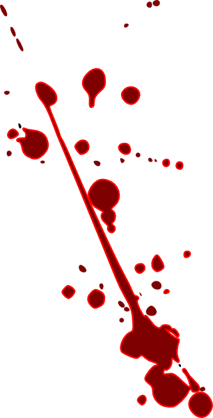 Blood Splatter Clipart (306x600), Png Download