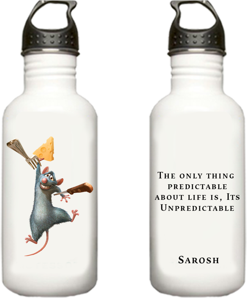 Ratatouille Water Bottle - Water Bottle (1024x1024), Png Download