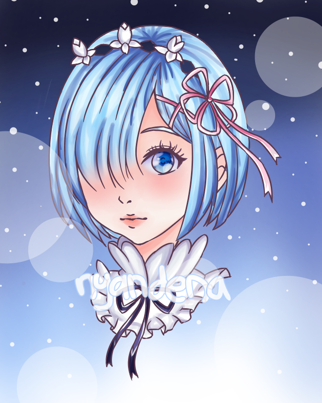 Rem From Re Zero - Anime (659x825), Png Download