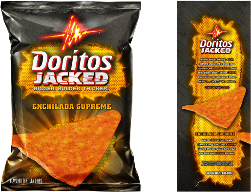 Doritos Jacked Enchilada Supreme Packaging - Doritos Jacked Tortilla Chips, Smoky Chipotle Bbq - (670x502), Png Download