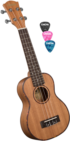 Premium Mahogany Soprano Ukulele - Cascha Hh 2035 Premium Mahogany Concert Ukulele Set (500x500), Png Download