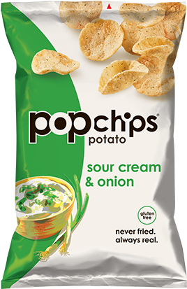 5oz Bag Of Sour Cream And Onion Popchips - Popchips Sour Cream And Onion (422x422), Png Download